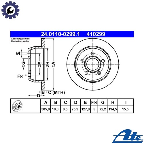 Brake disc 0110 - 2x,