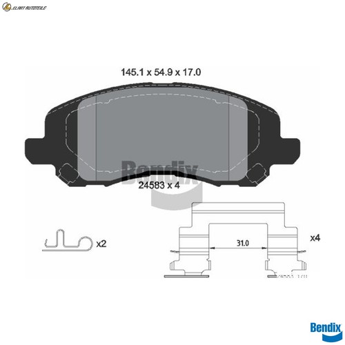 Brake pad set disc - brake,