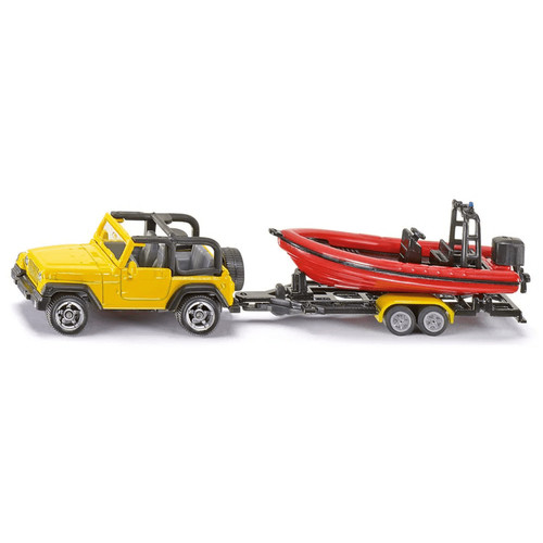 Siku 1658 jeep with - with, boat