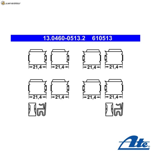 Accessory set disc brake pad