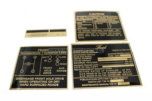 Set jeep brass data - set, 4